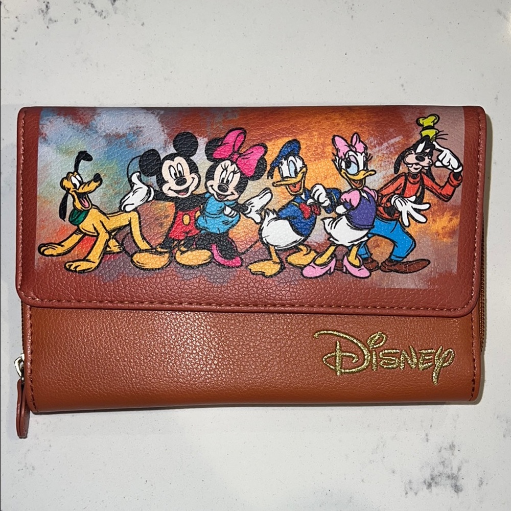 The Bradford Exchange Disney Character Wallet - Brown and Gold